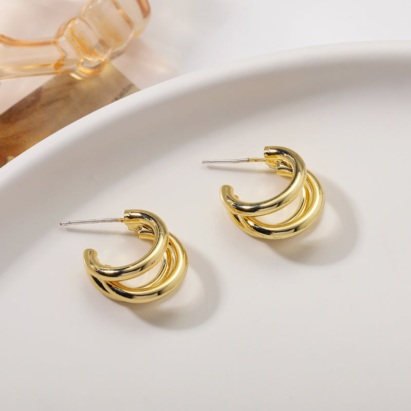 Temperament Earrings Sterling Silver Cold Wind  Female