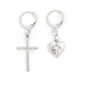 Love Cross Pendant Earrings