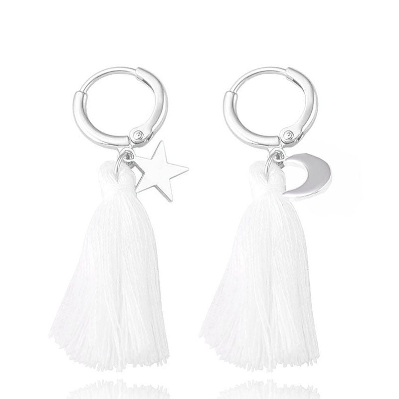 Ear Jewelry European And American New Hit Color Tassel Earrings Earrings