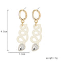 Personality Creative White Spray Paint Spring Drop Earrings Trend Acrylic Simple Natural Earrings