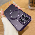 Creative Lens Film Plating Magnetic Suction Phone Case Protector