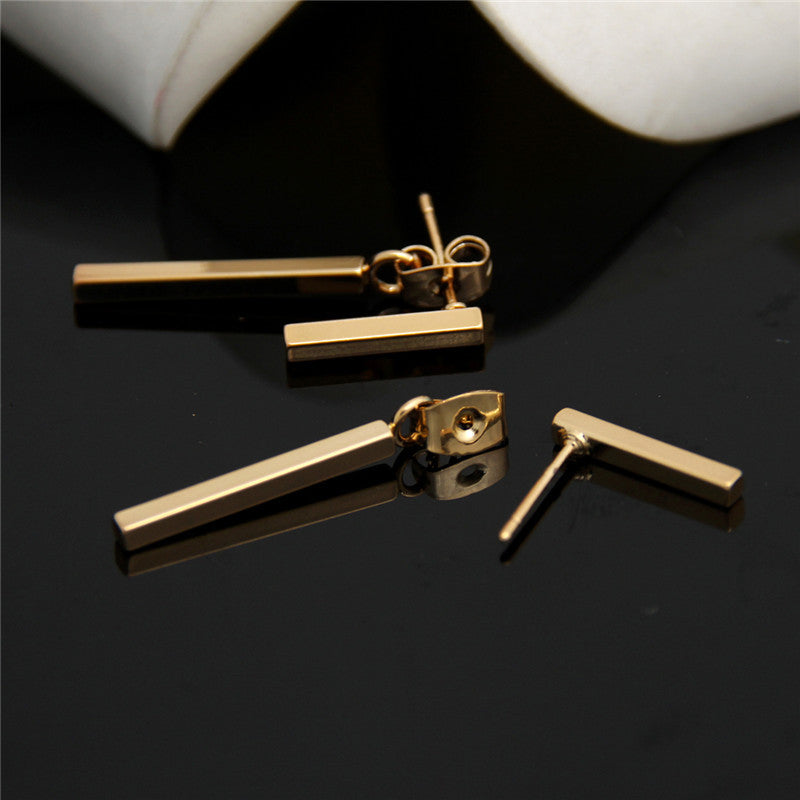 European And American Retro Stainless Steel New Fashion Earrings