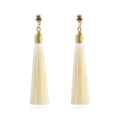 Fringed long earrings