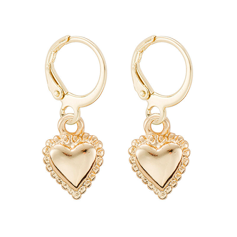 Geometric pattern alloy earrings