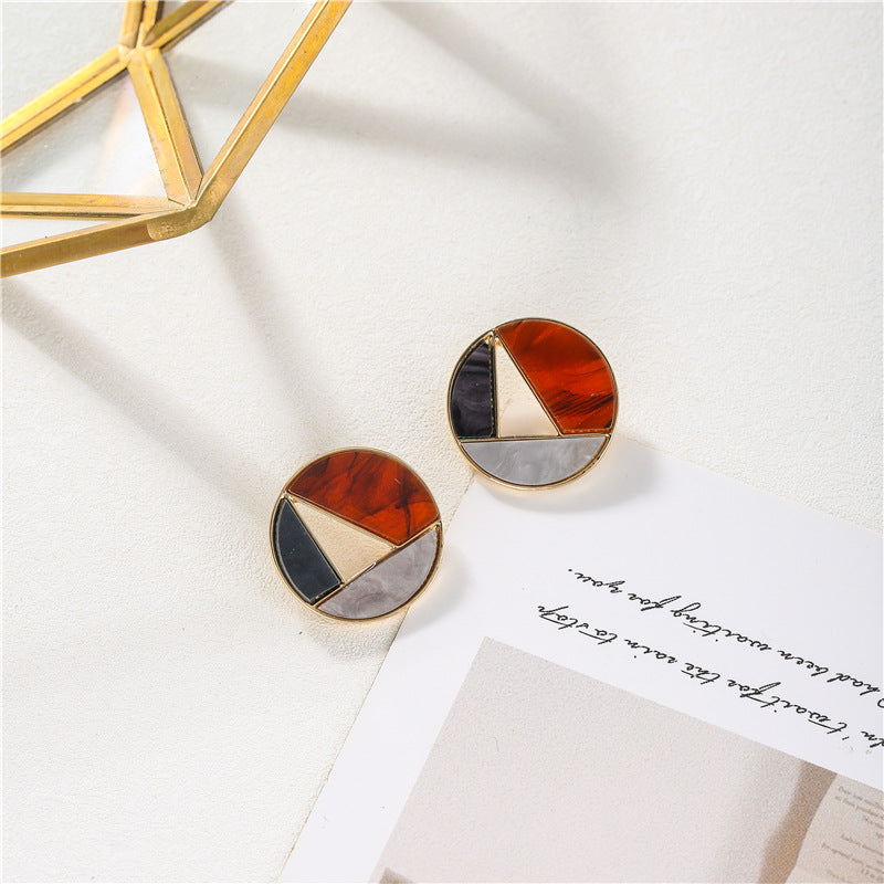 Contrast color personalized Square Earrings