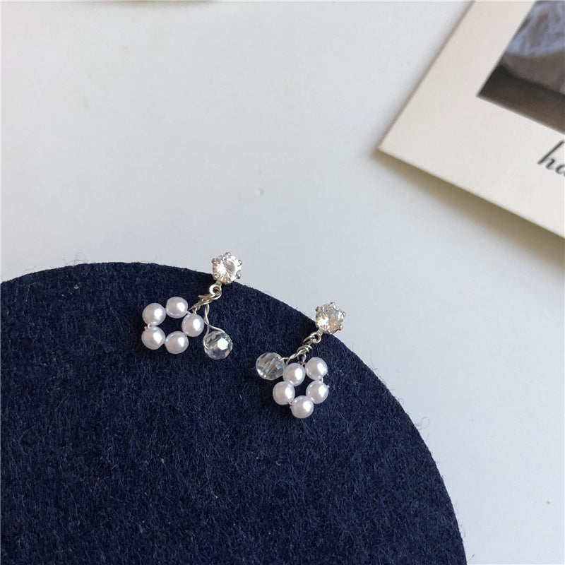 Mini Flower Pearl Earrings