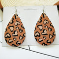 Retro wooden drop earrings female drop earrings carved exaggerated ear jewelry