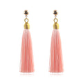 Fringed long earrings