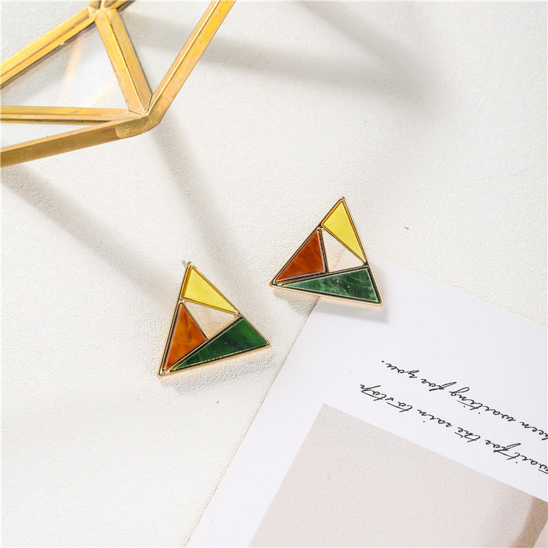 Contrast color personalized Square Earrings