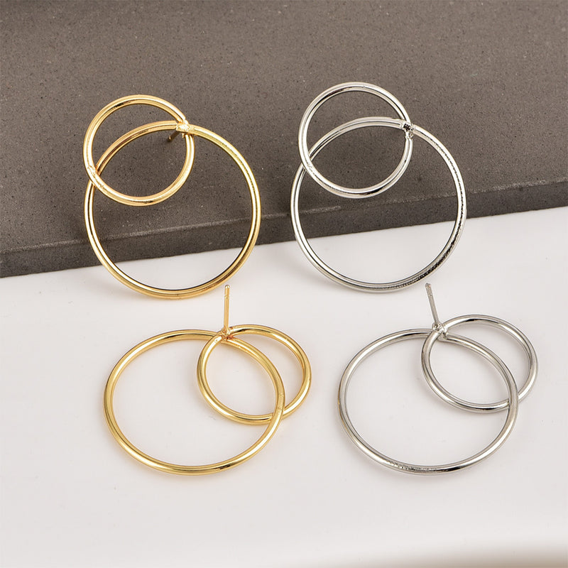 Fashion Simple Shape Trend 8 Word Ear Hoop Earrings