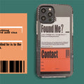Transparent Phone Case With Orange Sticker