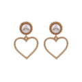 Simple Fashion Cute Girly Heart Shape Earrings