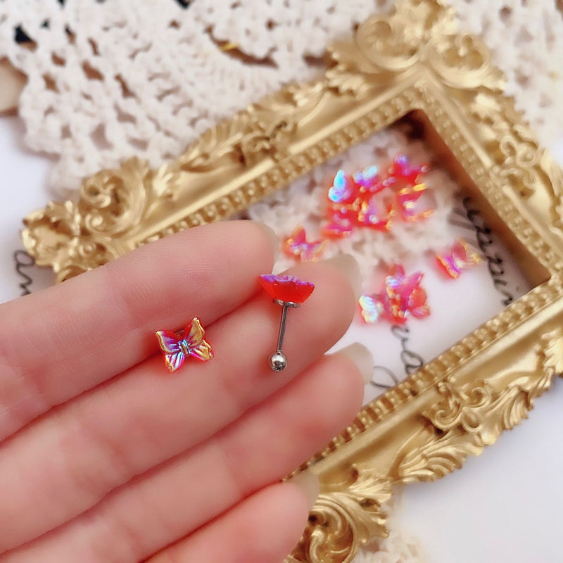 Special Design Of Butterfly Earrings Beside Ears