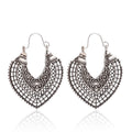 Ethnic Style Retro Hollow Peach Heart Alloy Earrings