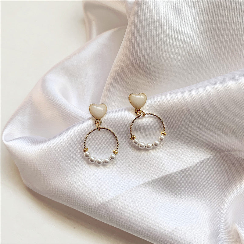 S925 Silver Needle Small Circle Geometric Circle Earrings