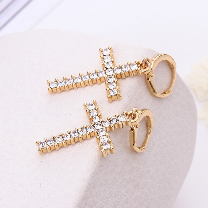 Simple And Stylish Cross Earrings