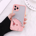 Compatible with Apple , Cartoon Transparent Phone Case Matte Shockproof Back Cover