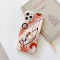 Compatible with Apple, Graffiti Leaf Ring Buckle Is Suitable For IPhone 12, Apple 11 Pro Max And Other Silicone Phone Cases