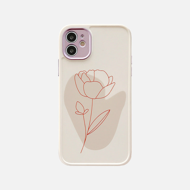 Vintage Leaf Flower  Phone Case Shockproof Soft Back Cover