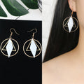 Long Tassel Earrings Square Pearl Asymmetric Earrings