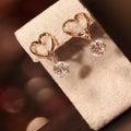 S925 Silver Needle Flashing Diamond Geometric Long Earrings