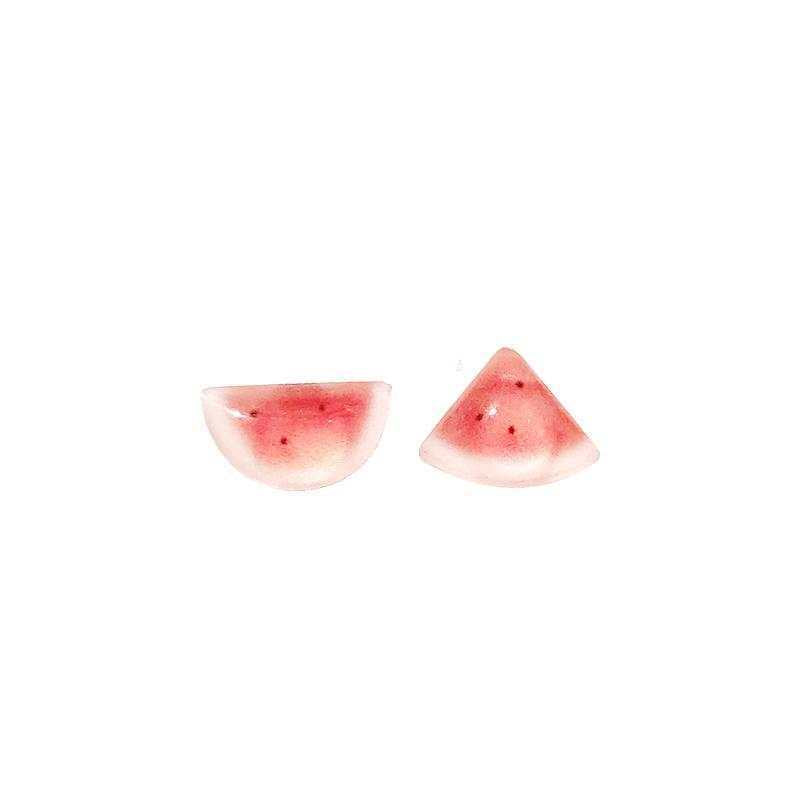Summer Watermelon Forest Small Asymmetric Earrings Women
