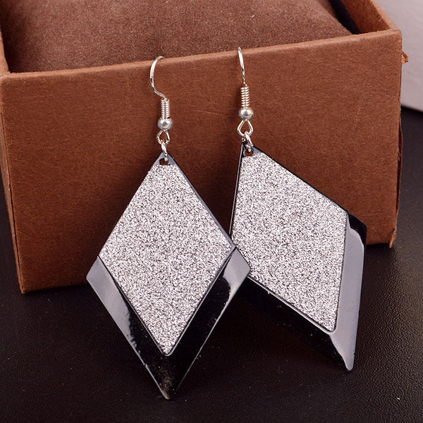 Creative Diamond Frosted Geometric Earrings