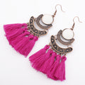 Tassel Long Earrings European And American Fashion Exaggerated Tassel Accessories