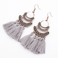 Tassel Long Earrings European And American Fashion Exaggerated Tassel Accessories