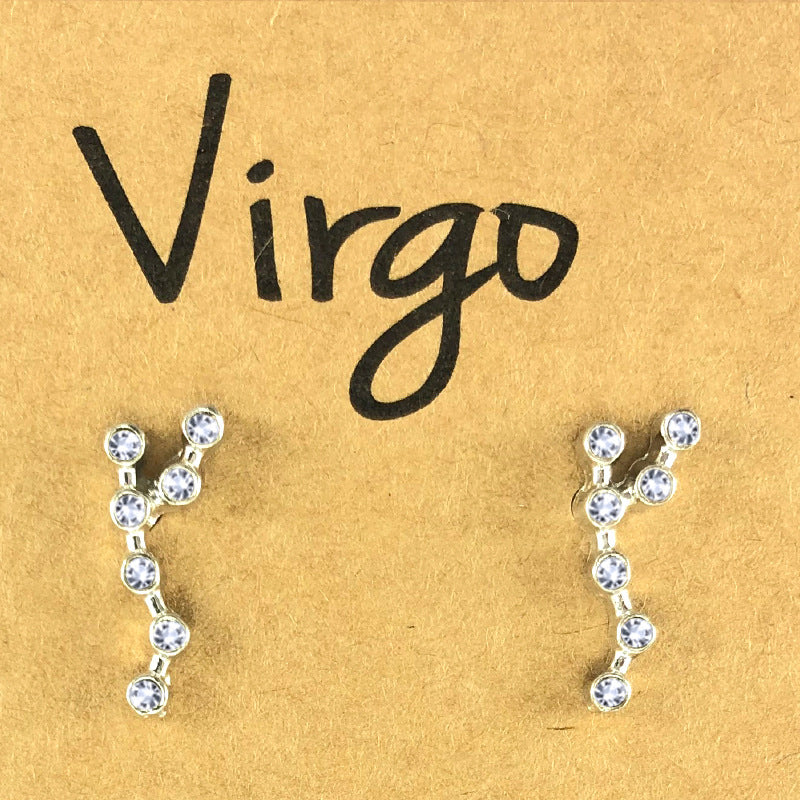 Twelve Constellation Earrings With Diamonds