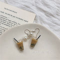 Milk tea earrings