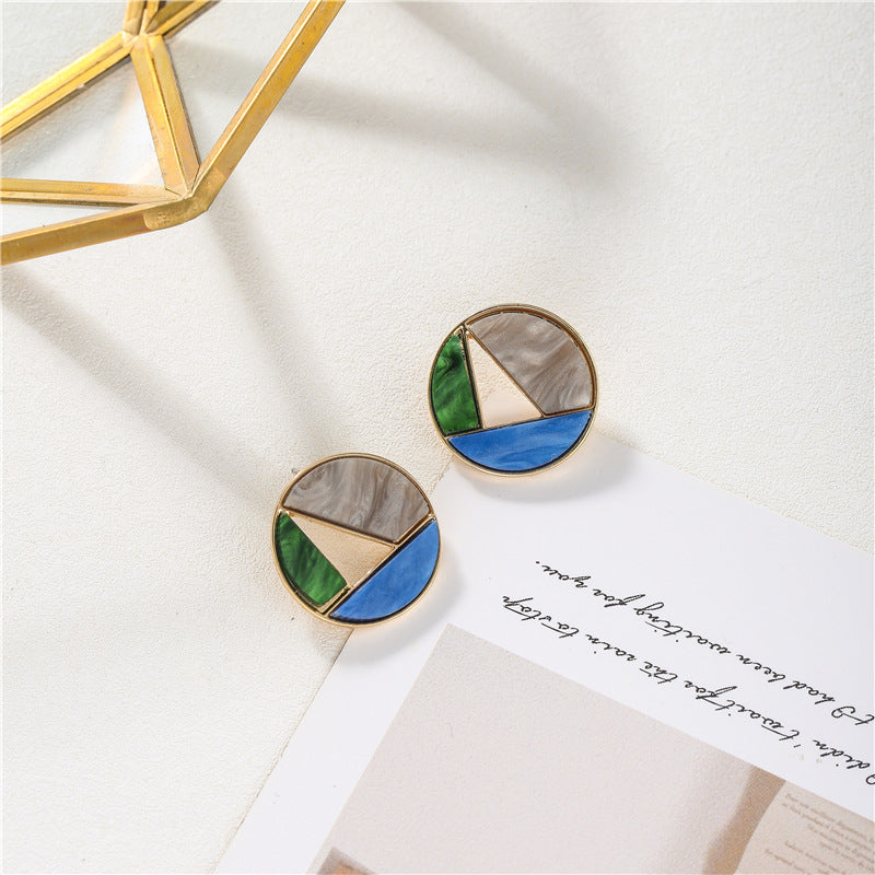 Contrast color personalized Square Earrings