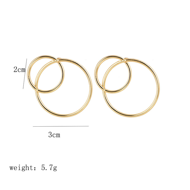 Fashion Simple Shape Trend 8 Word Ear Hoop Earrings