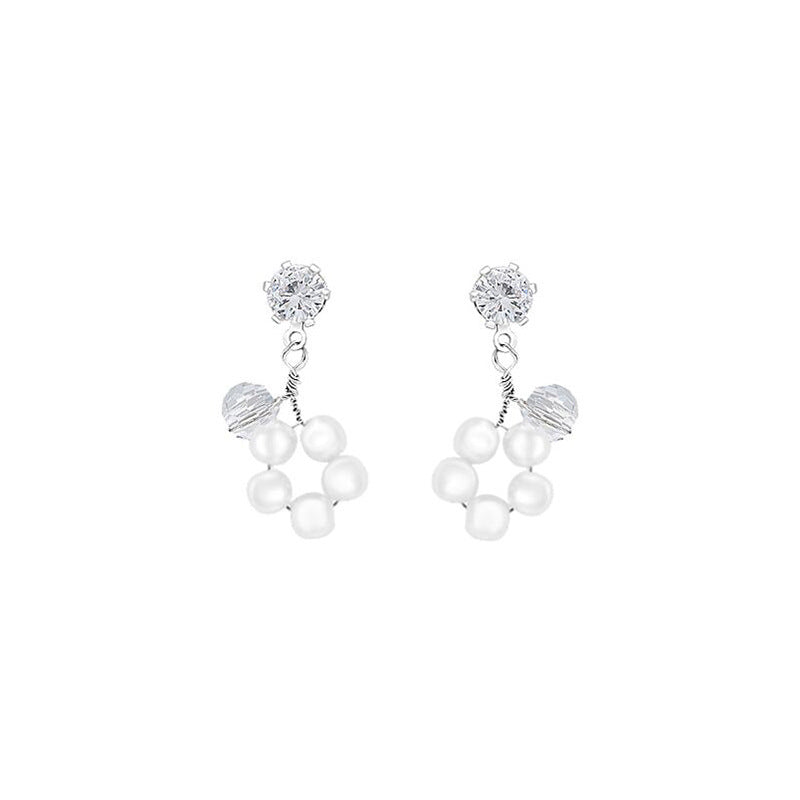 Mini Flower Pearl Earrings