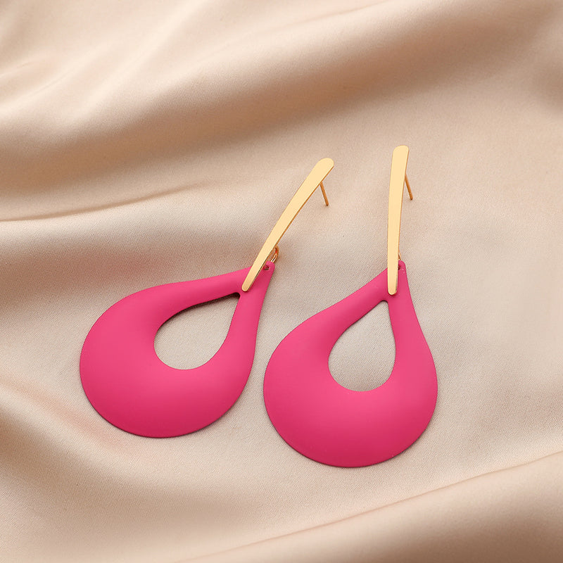 Three-dimensional Fashion Hollow Exaggerated Water Drop Long Earrings Women