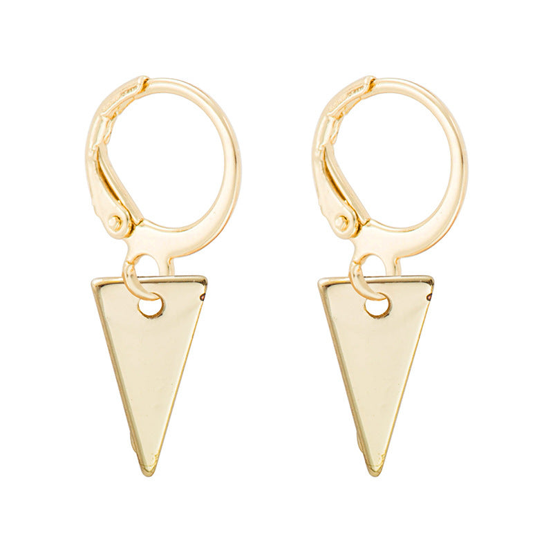 Geometric pattern alloy earrings