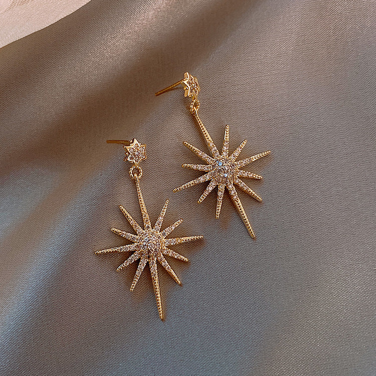 Eight-pointed Star Personality Earrings Femininity