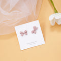 Hyuna Style Spring Girl Candy Color Bow Earrings