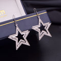 Fashion star with the European and American punk wind stars scrub earrings