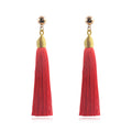 Fringed long earrings