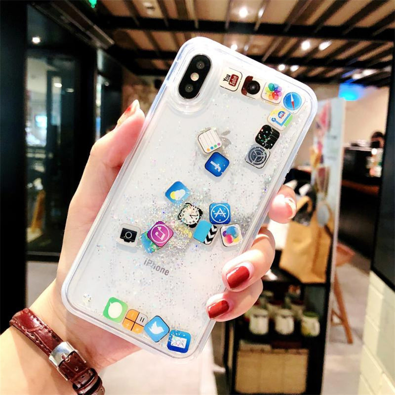 Glittering mobile phone case