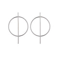 Big circle geometric earrings