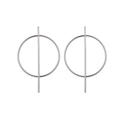 Big circle geometric earrings