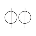 Big circle geometric earrings