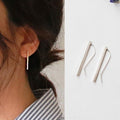 Ear Hook Simple Geometric Square Pillar Earrings