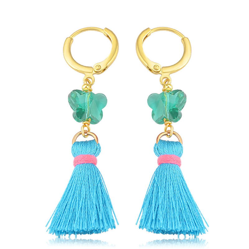 Ear Jewelry European And American New Hit Color Tassel Earrings Earrings