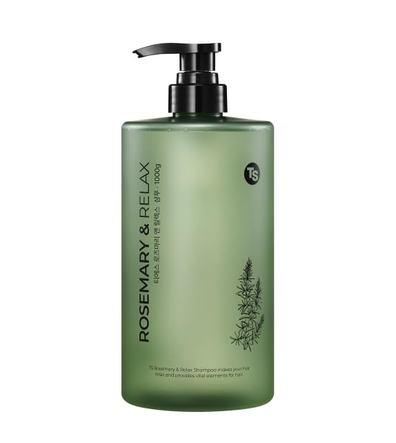 TS Rosemary & Relax Shampoo (1000mg) Hydrating & Calming | Natural Ingredients | Sulfate-Free | Korean Shampoo