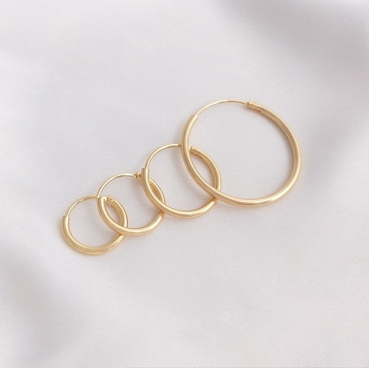 European And American Temperament Earrings Thin Circle Ring Ear Buckle