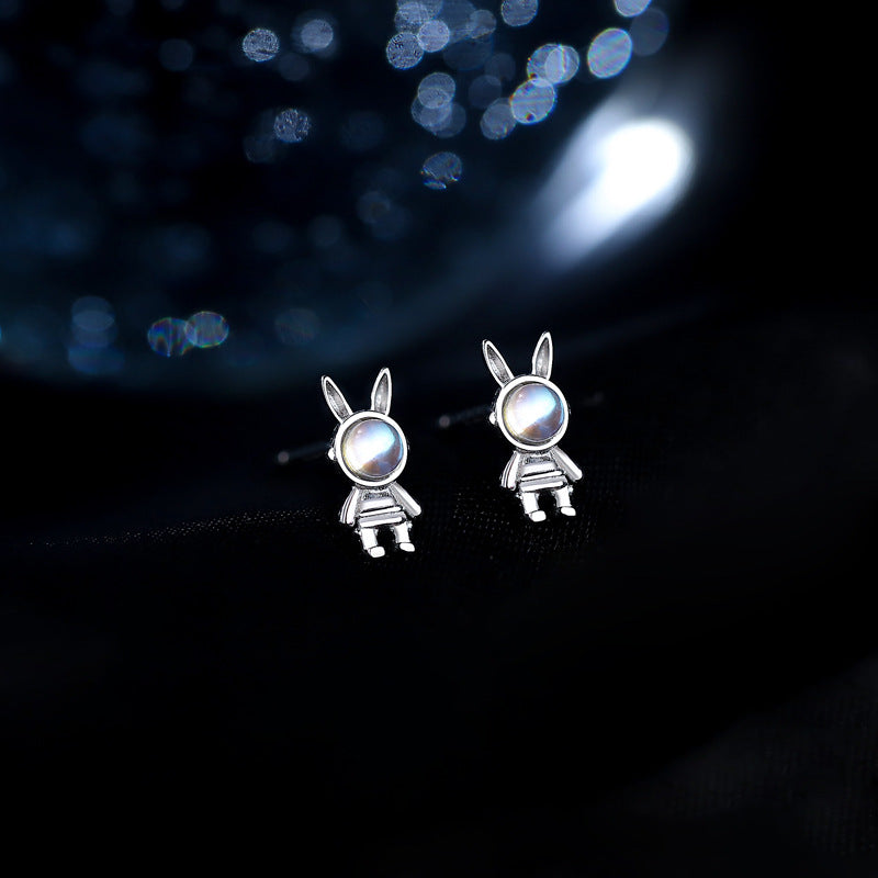 Rabbit Stud Earrings For Women With Simple Design