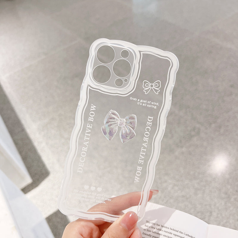 Ice Transparent Bow Fashion Personality Mobile Phone Case